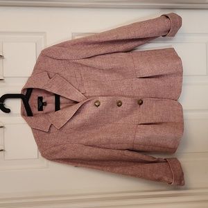 Talbots Petites Blush Pink 100%‎ Wool Blazer. Size 10p.